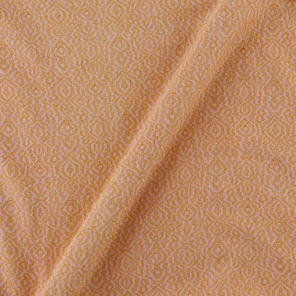 Cotton Linen Feel Peach Colour Geometric Print 41 Inches Width Fancy Fabric - Image 5