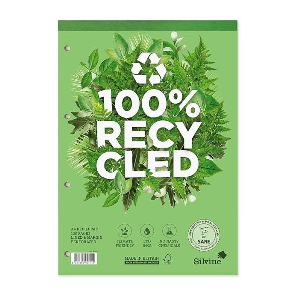 Silvine A4 Premium Recycled Refill Pad