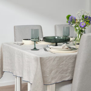 OMBONAD Tablecloth, natural colour/beige, 150x250 cm